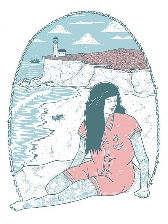 By The Sea Art Print 2015