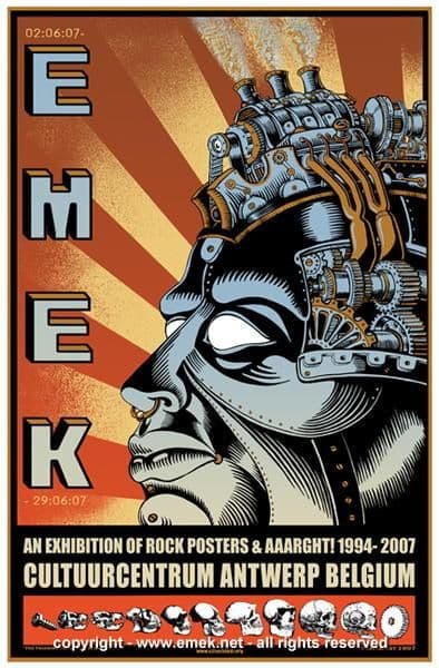 Emek Exhibition of Rock Posters 1994 - 2007 Belgium