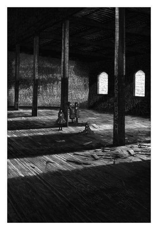 lock and key or latchkey, a house you tricked empty silkscreen