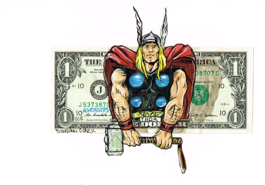 Thor - Avengers Money Art