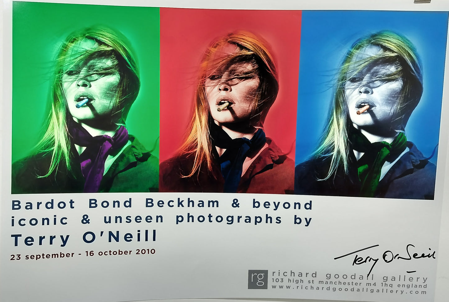 Terry O'Neill Signed Exhibition Poster