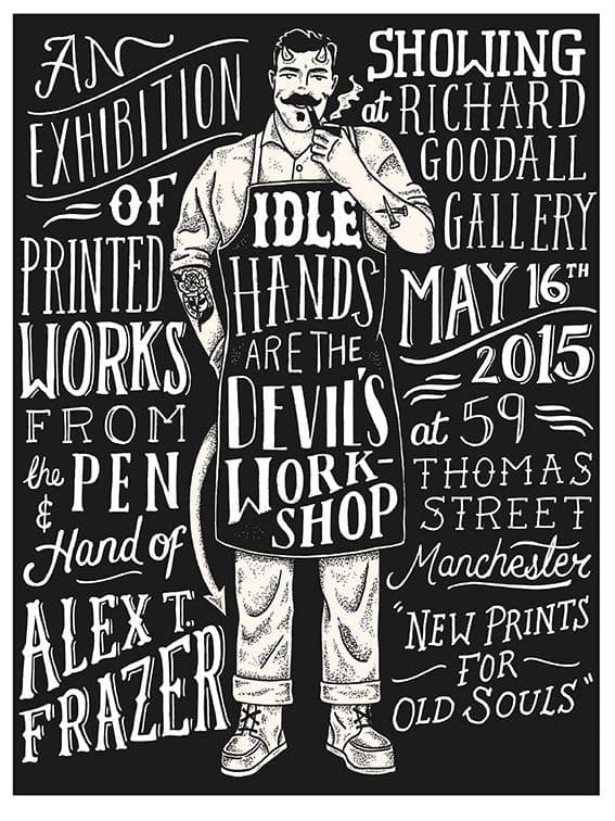 Alex T. Frazer Idle Hands Show Poster 2015