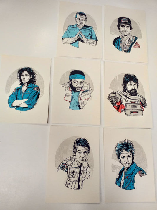 Alien Nostromo Handbill Set of 7 Prints