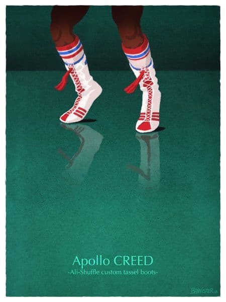 Apollo Creed - Ali-Shuffle custom tassel boots - Rocky Movie Pos