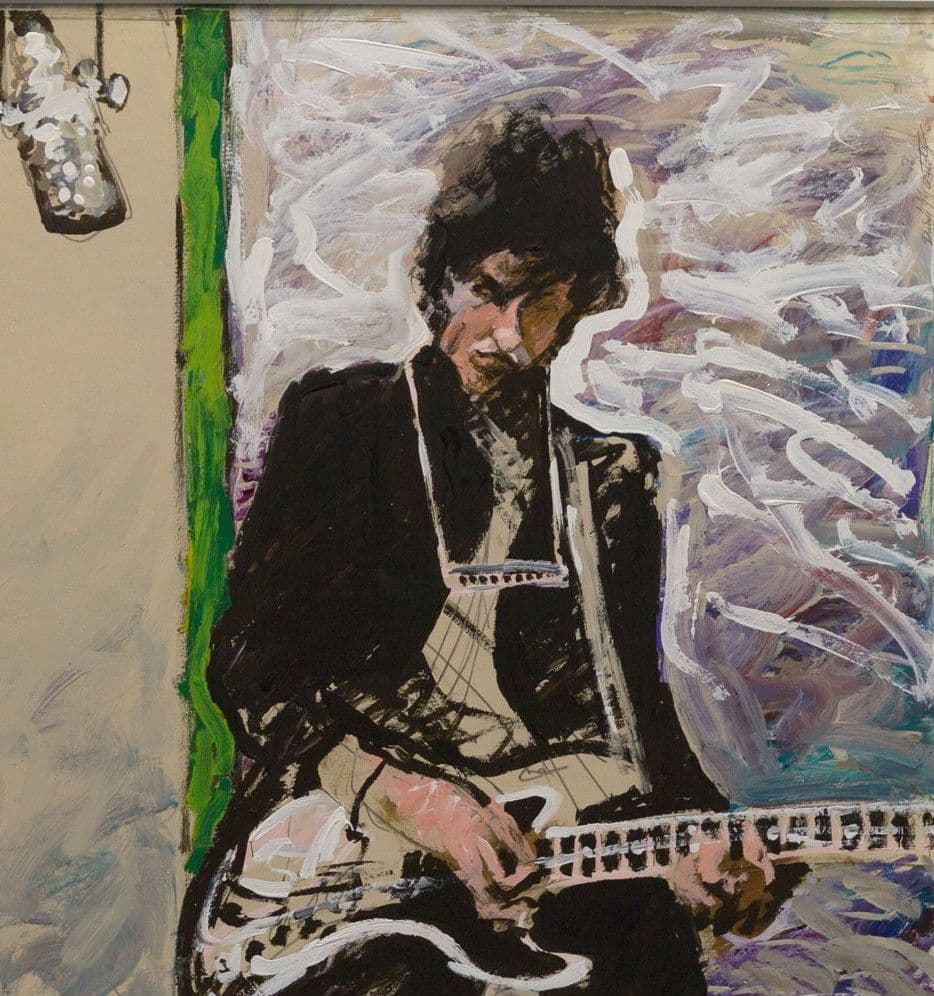 DAVID OXTOBY #1 Bob Dylan Painting Framed