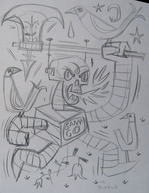 Deathbot Axe Original Sketch