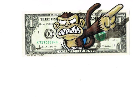 Evil Monkey - Family Guy Money Art