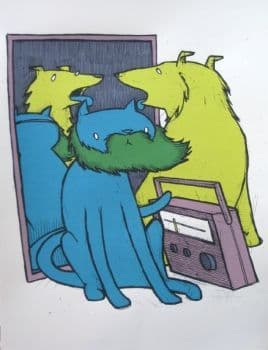 Fake Beard Art Print 2009