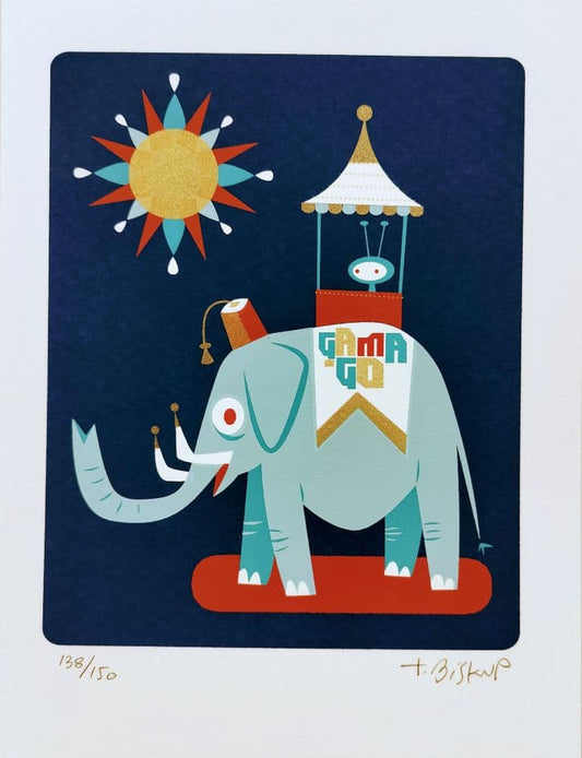 Elephant Gama Go Print