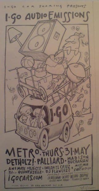 I Go Audio Emissions Show 31/05/07 Chicago Original Drawing