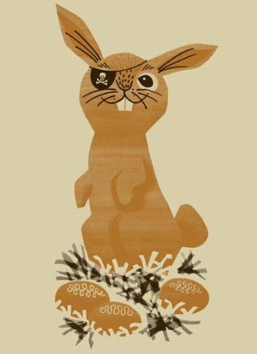 Pirate Bunny Art Print