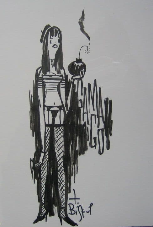 Smokin Hot Bomb Original Sketch