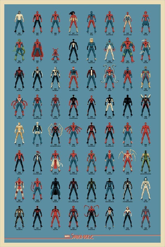 Spiderverse Art Print 2017 Blue