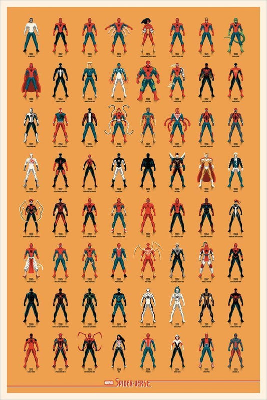 Spiderverse Art Print 2017 Orange