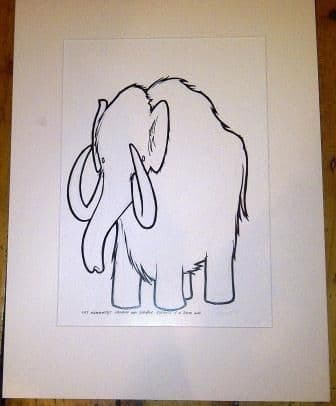 Twenty Dollar Mammoth Original Drawing