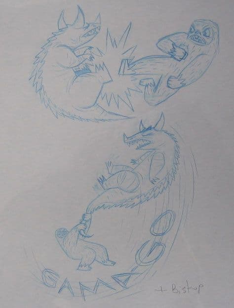 Yeti GamaGon Swing Original Sketch